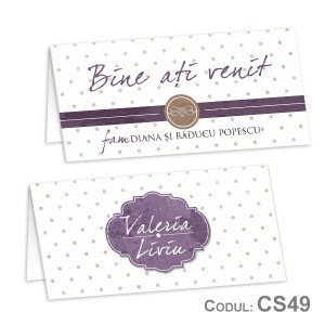 Place Card nunta CS49